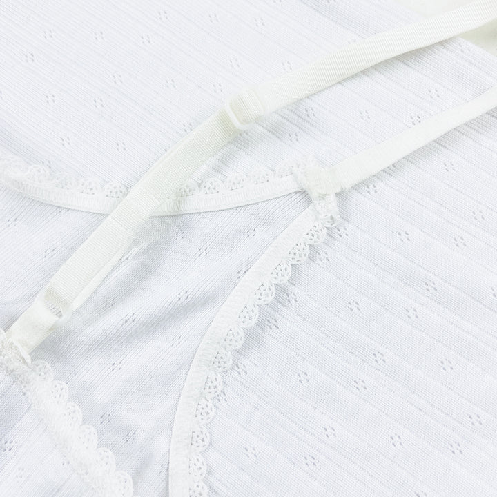 Womens Pointelle Lace Trim Cami with Adjustable Straps Camisole Tank Top