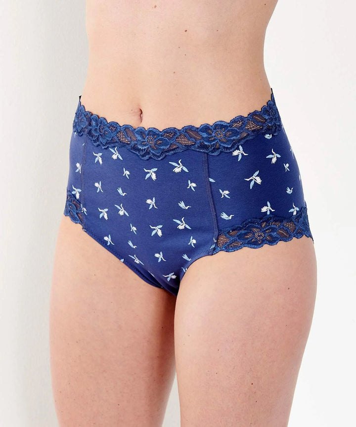 Ladies High Waisted Cotton Brief Panty