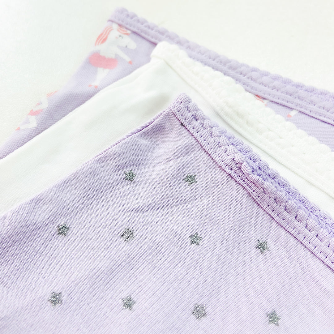 Pack of 3 Girls Premium Soft Cotton Boyshort Panties