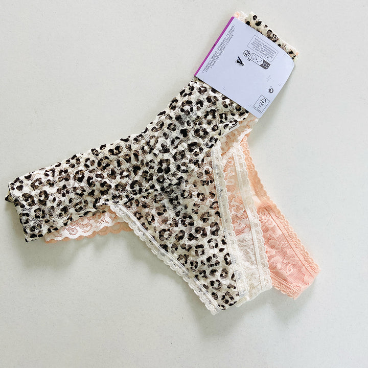 3pk Premium Lace Thongs