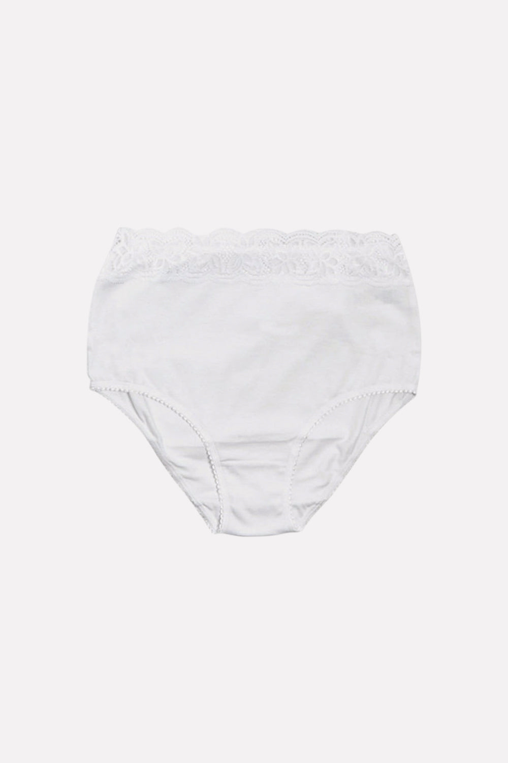 Ladies Front Lace Detail Full Brief Panty