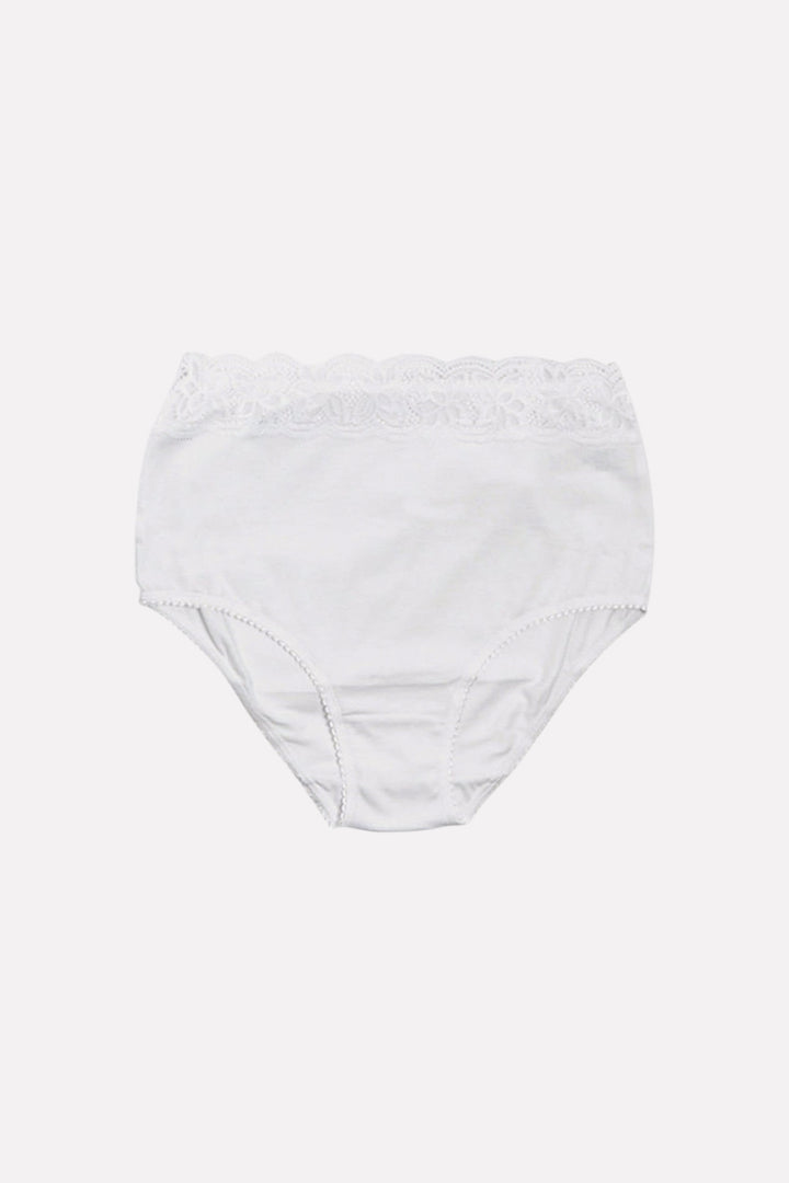 Ladies Front Lace Detail Full Brief Panty