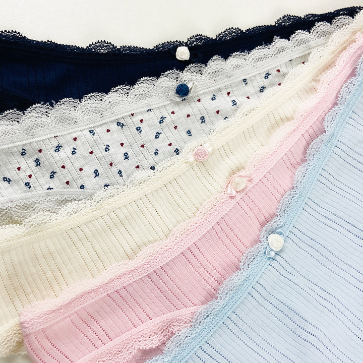 Pack of 3 Womens Ribbed Cotton Panty