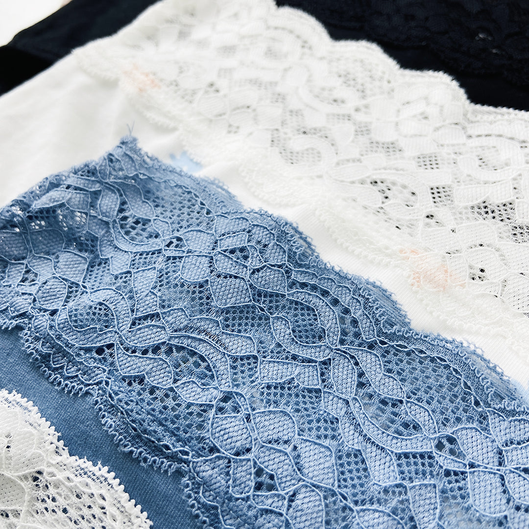 Womens Mid Waist Hipster Lace Brief Panty