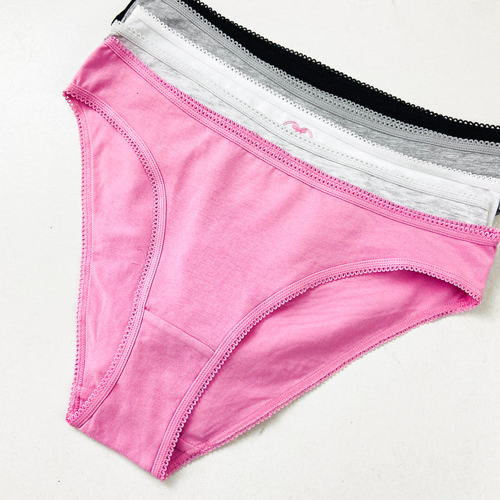 Pack of 5 Womens Premium Soft Cotton High-Leg Panties