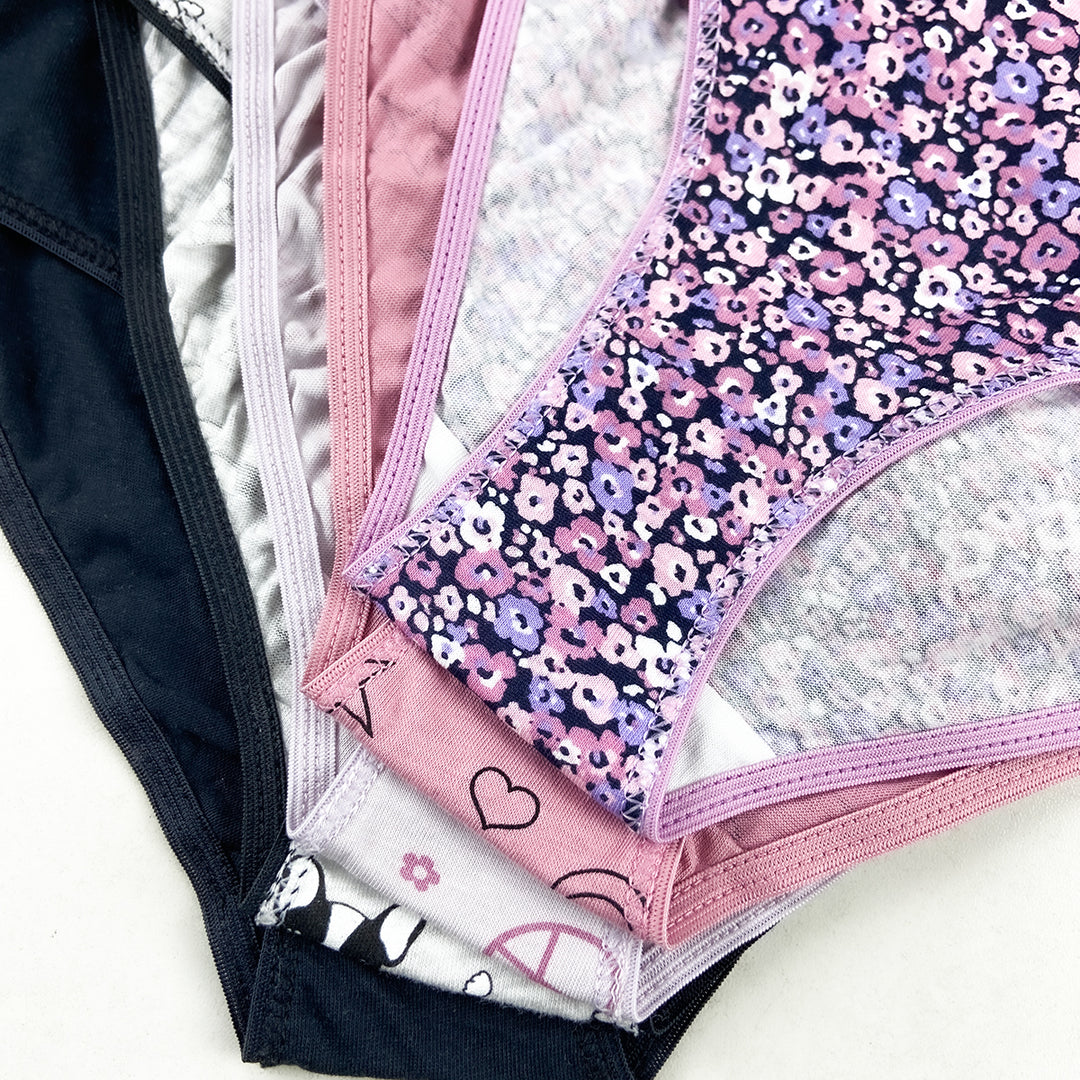 Pack of 5 Girls Fun Prints & Soft Comfort Cotton Panty