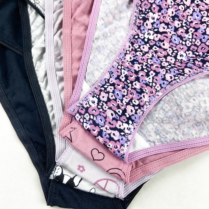 Pack of 5 Girls Fun Prints & Soft Comfort Cotton Panty