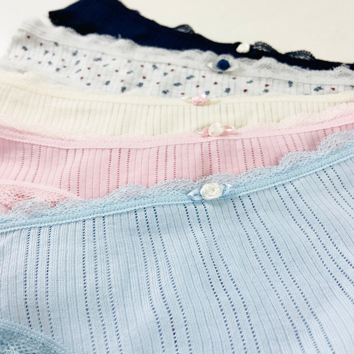Pack of 3 Womens Ribbed Cotton Panty