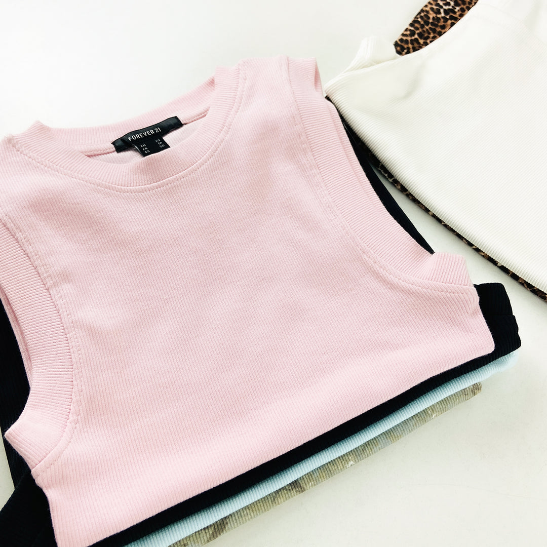 Women's Ribbed Cotton Sleeveless Tank Top