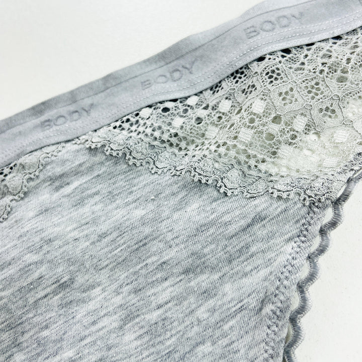 Ladies Mid Rise Cotton Lace Thong