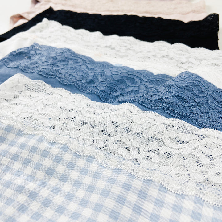 Womens Mid Waist Hipster Lace Brief Panty