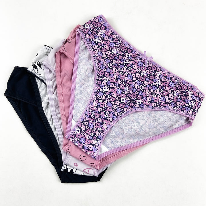 Pack of 5 Girls Fun Prints & Soft Comfort Cotton Panty