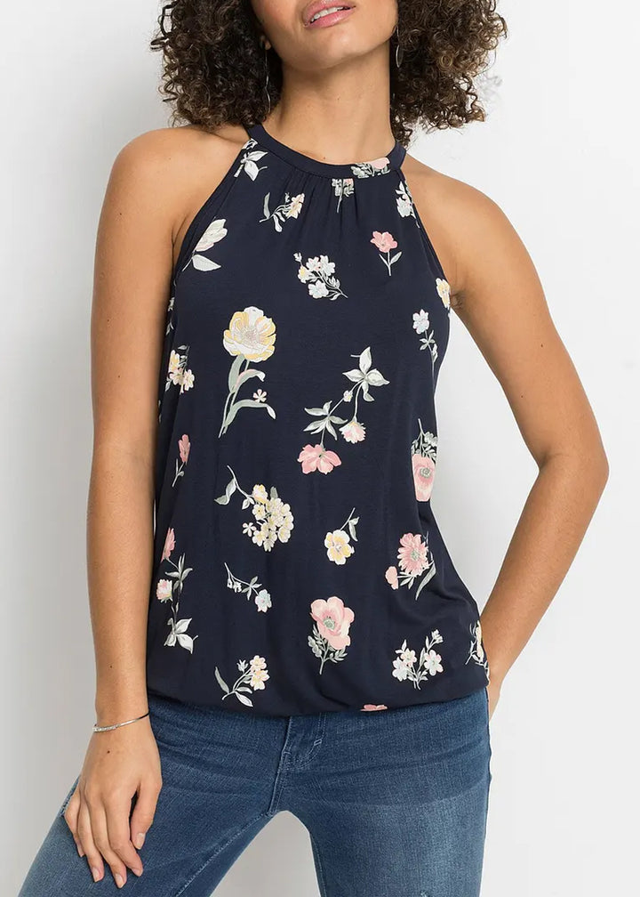 Ladies Sleeveless Floral Print Top