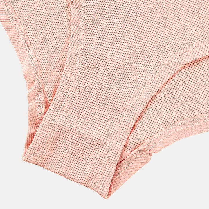 Pack of 3 Womens Ribbed Cotton Lace Waist Hipster Panty