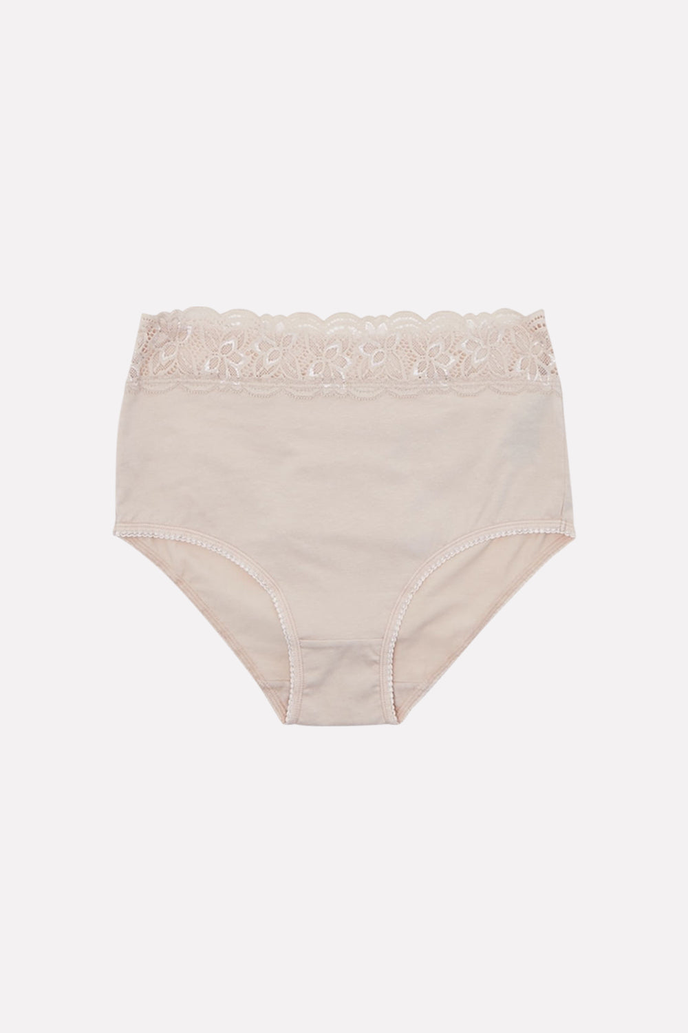 Ladies Front Lace Detail Full Brief Panty