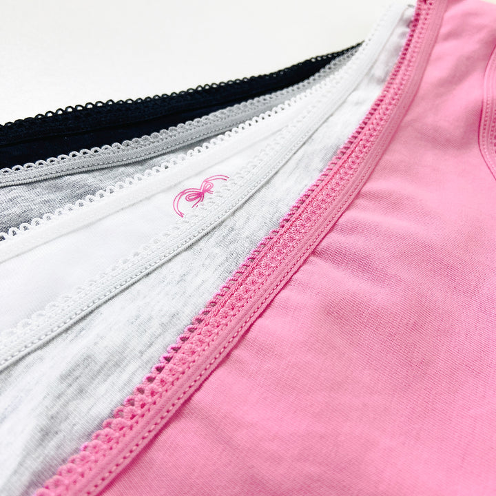 Pack of 5 Womens Premium Soft Cotton High-Leg Panties