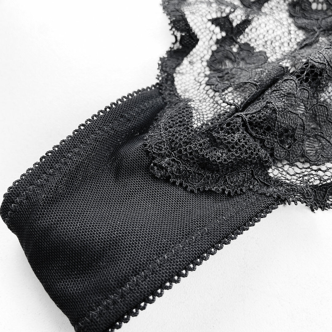 Ladies Mid Rise Lace Front Thong