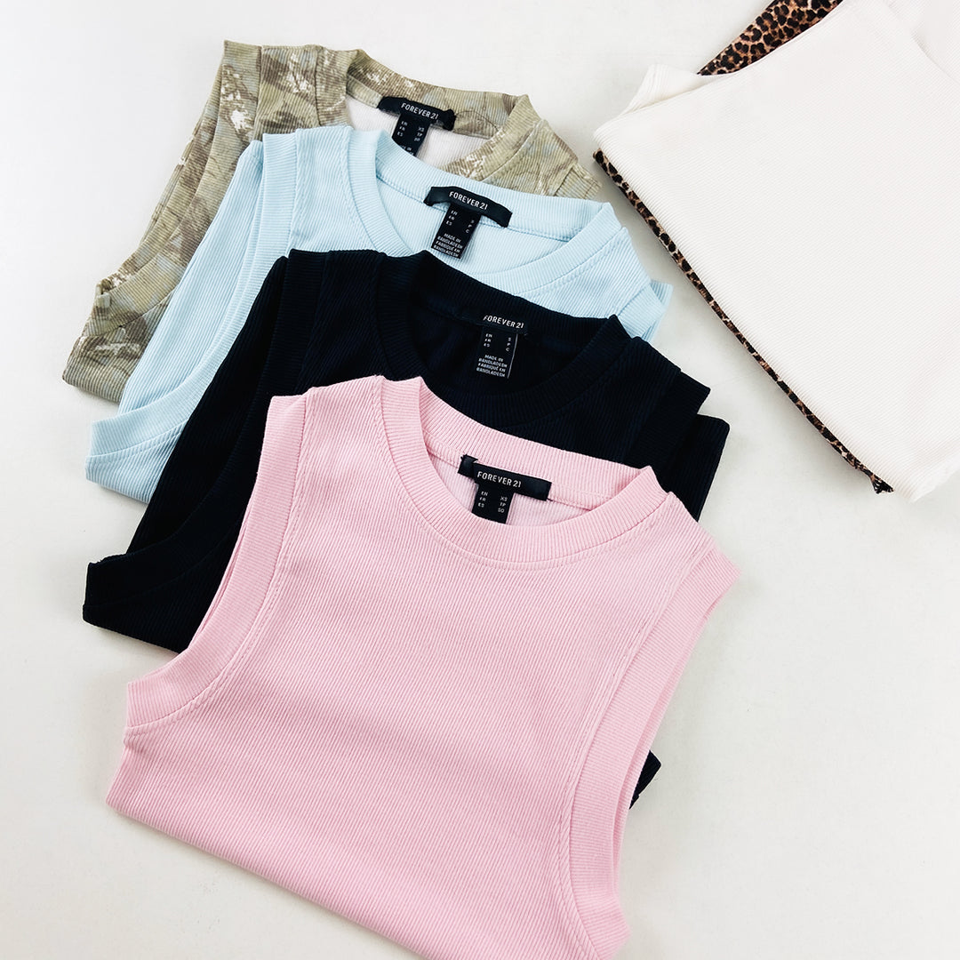 Women's Ribbed Cotton Sleeveless Tank Top