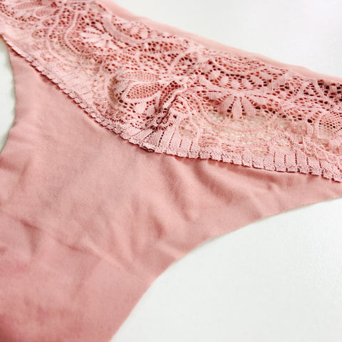 Womens Ultra-Soft & Seamless Comfort Lace Thong