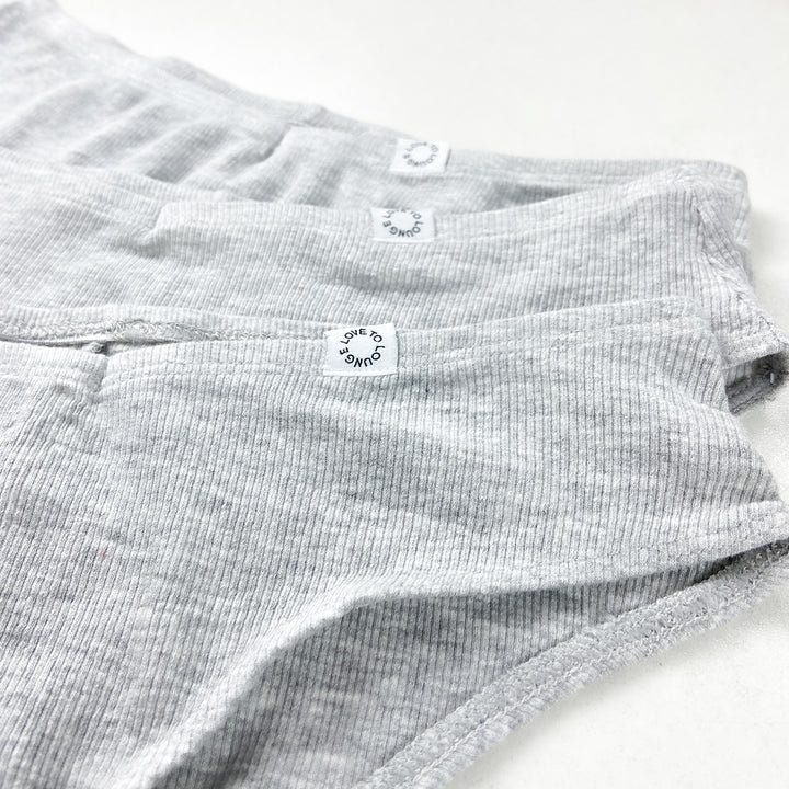 Pack of 3 Womens Cotton Ribbed V Shape Cotton Panty