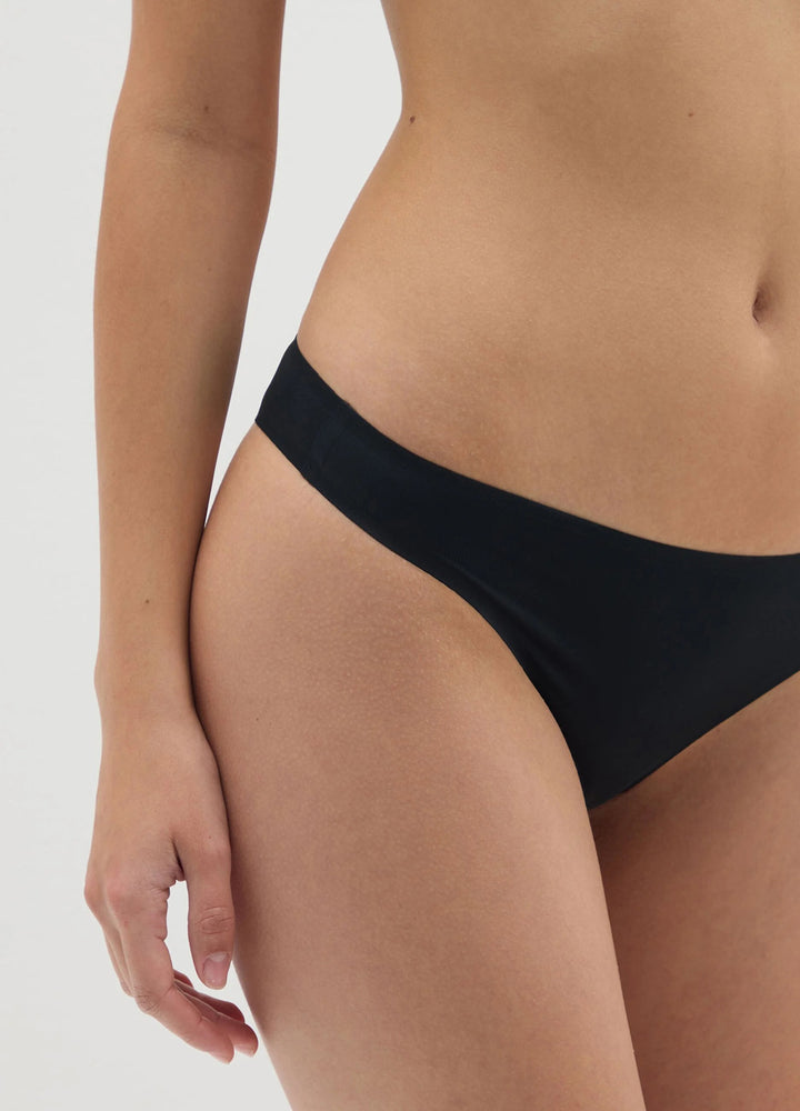 Womens Seamless Mid Rise Ultra Soft Invisible Brazilian Brief Panty