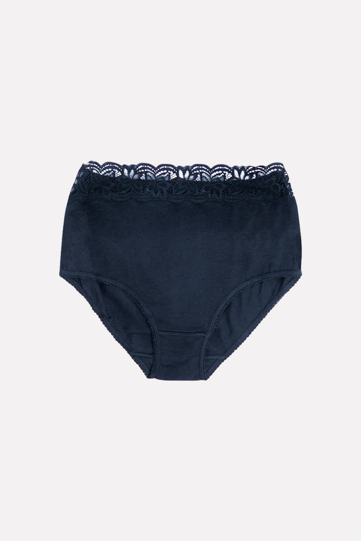 Ladies Front Lace Detail Full Brief Panty