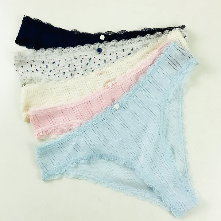 Pack of 3 Womens Ribbed Cotton Panty