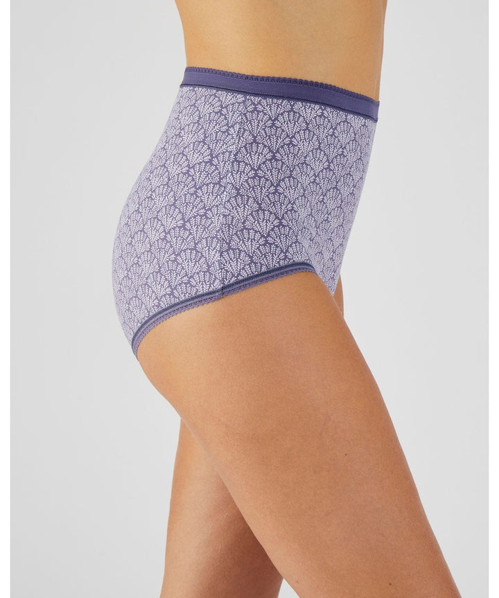 Pack of 4 Ladies High Waisted Full Back Cover Printed Brief Panty