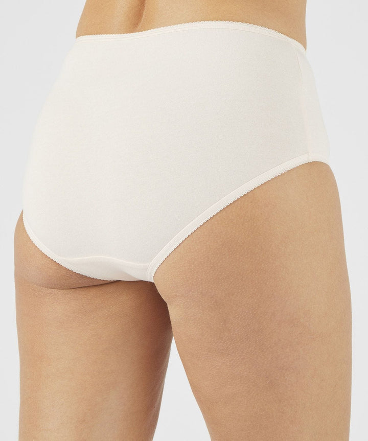 Pack of 4 Ladies Mid Rise Embroidered Cotton Brief Panty