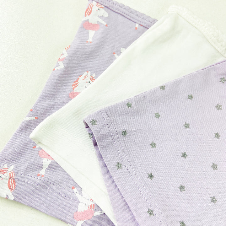 Pack of 3 Girls Premium Soft Cotton Boyshort Panties