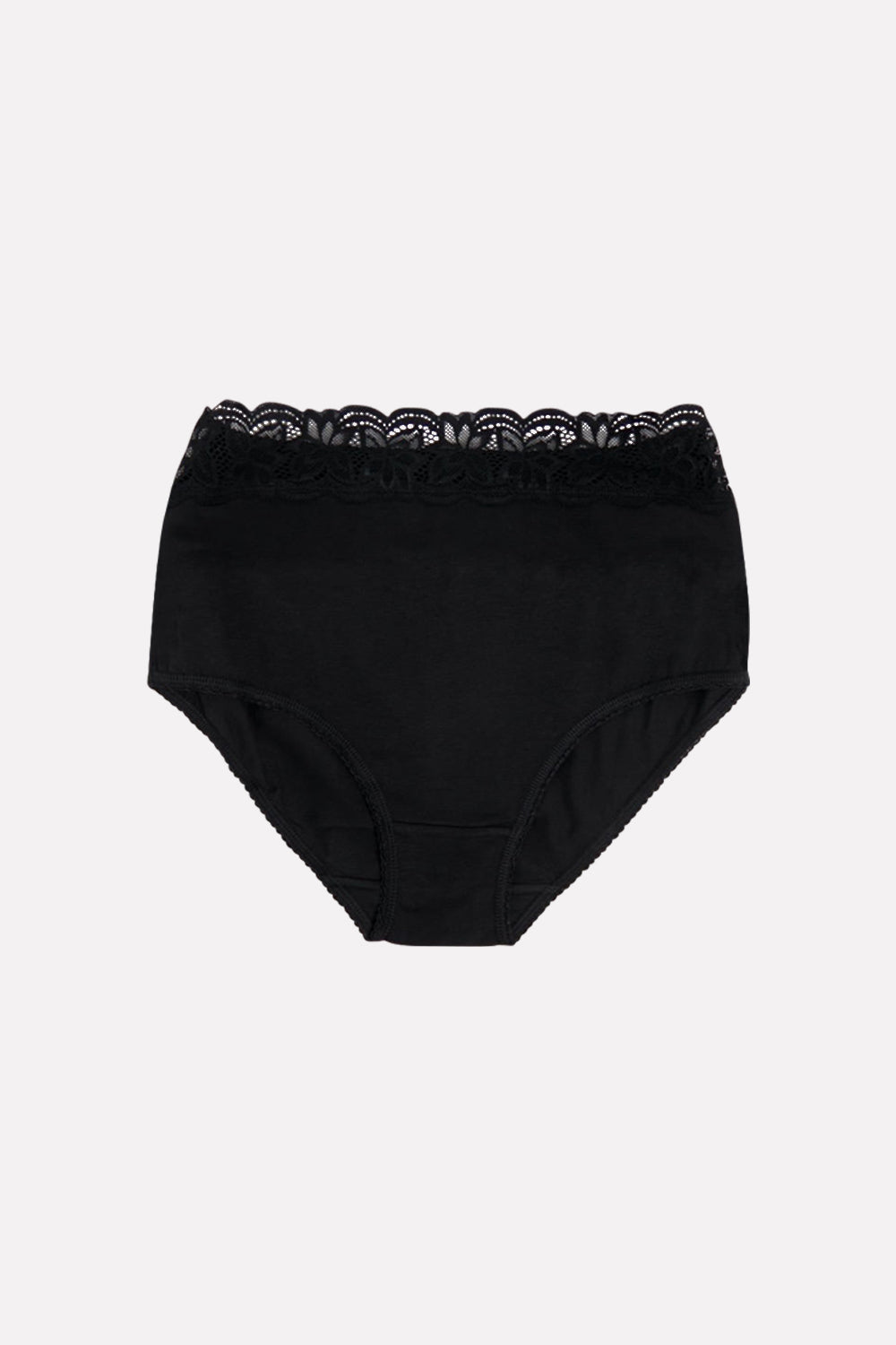 Ladies Front Lace Detail Full Brief Panty