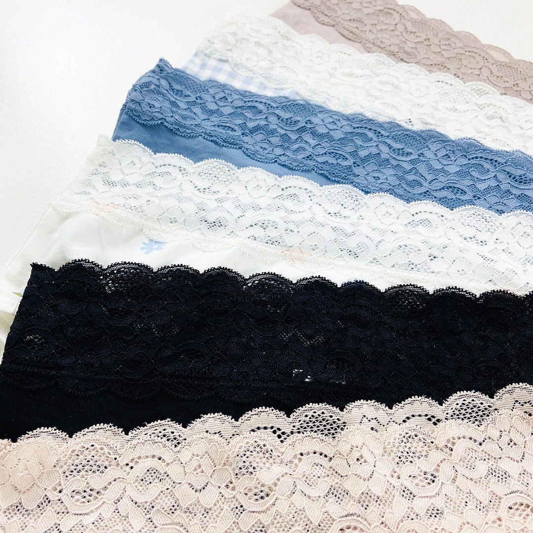 Womens Mid Waist Hipster Lace Brief Panty
