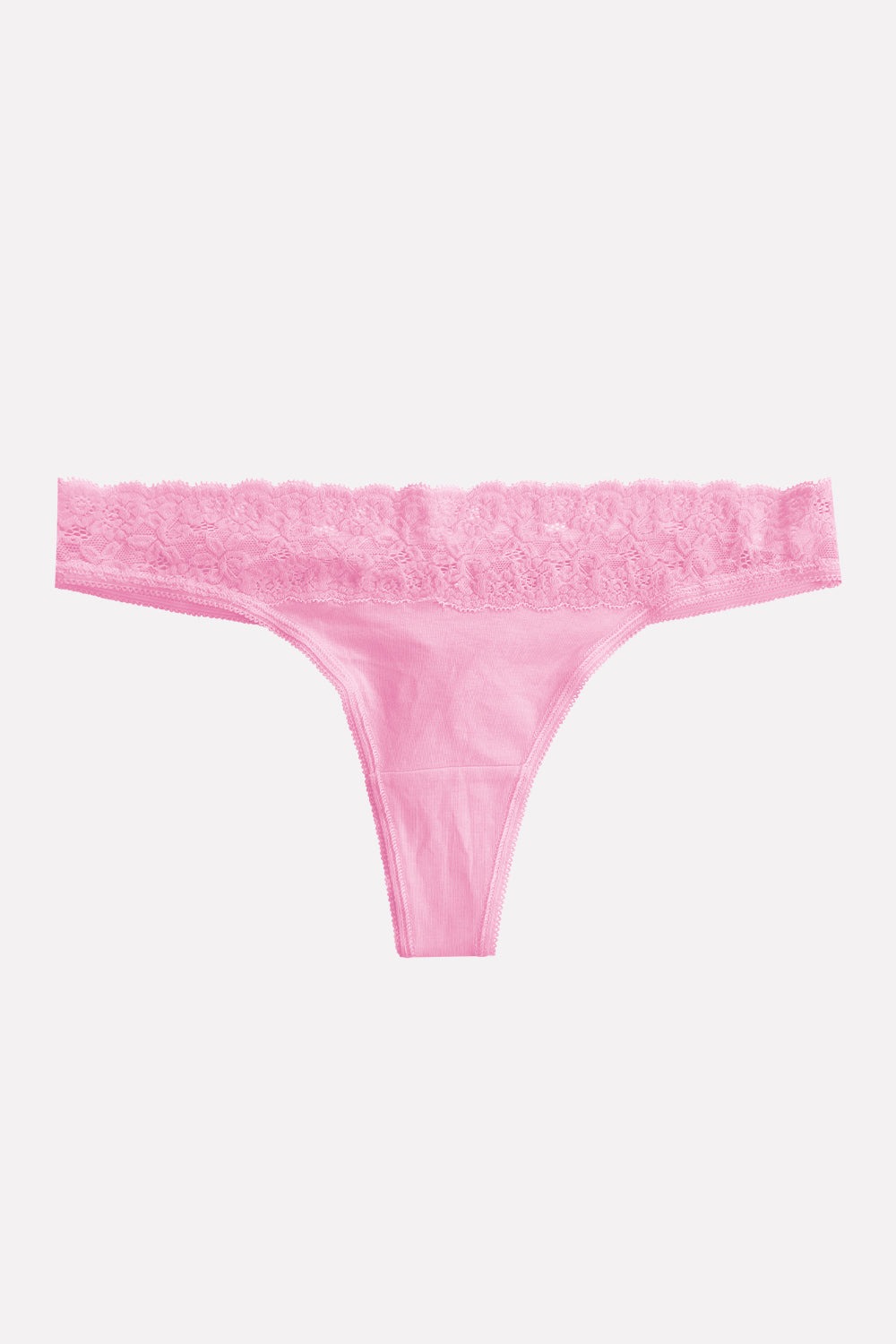 Ladies Mid Rise Lace Front Thong