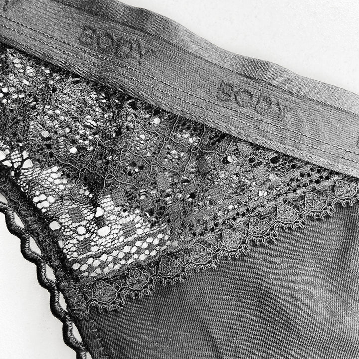 Ladies Mid Rise Cotton Lace Thong