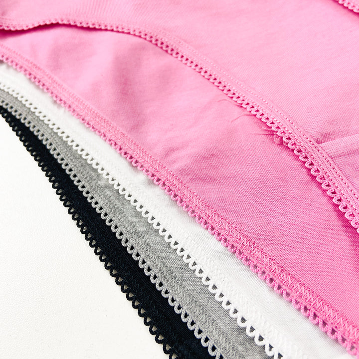 Pack of 5 Womens Premium Soft Cotton High-Leg Panties
