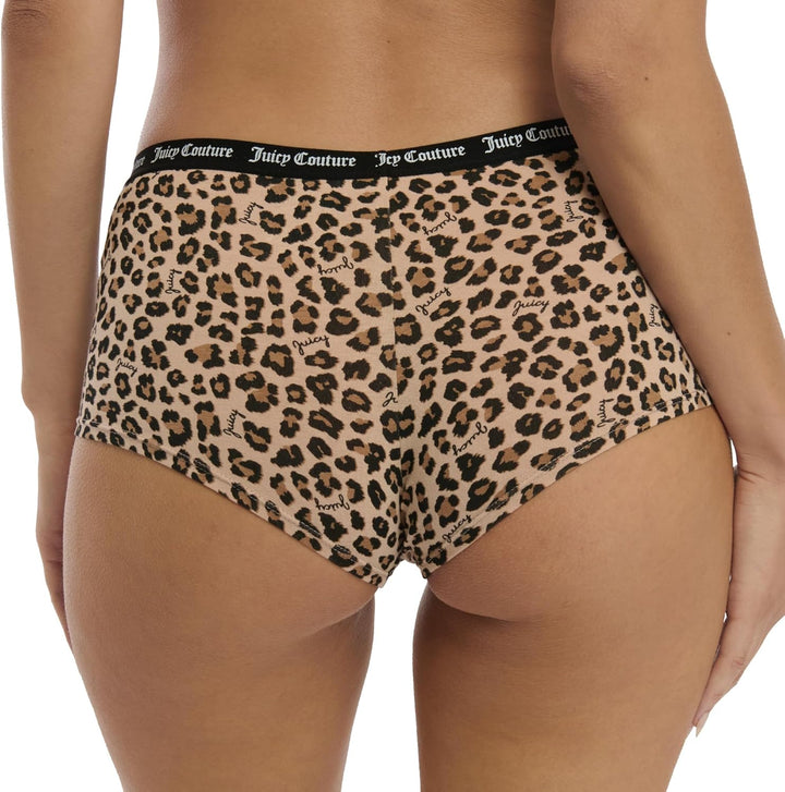 Womens 4 Pack Cotton Boyshort Brief Panty