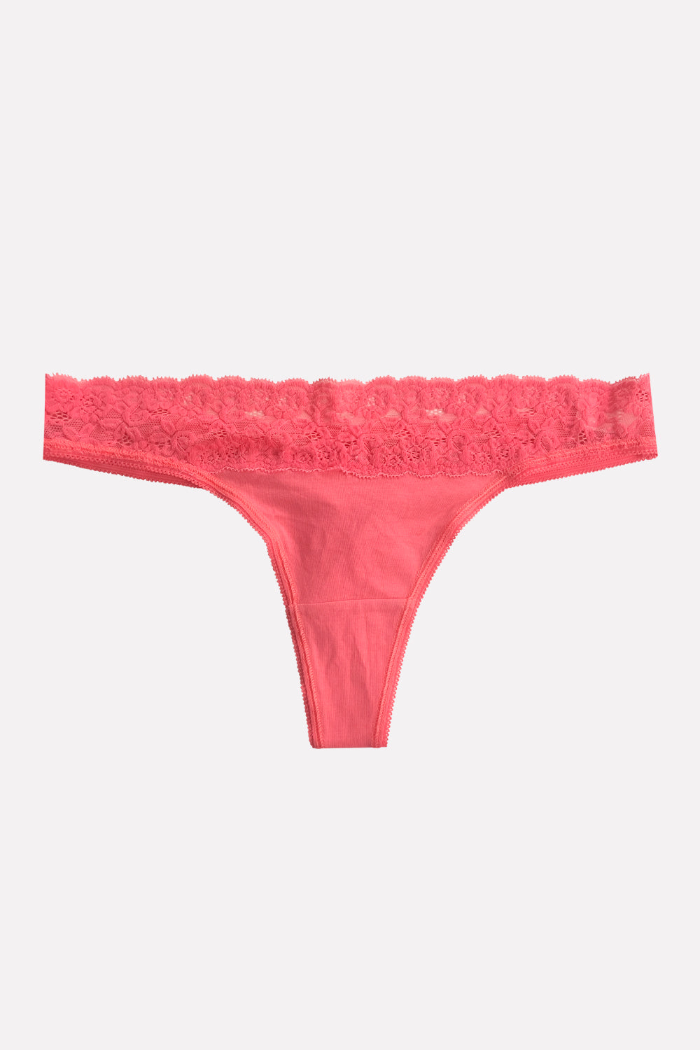 Ladies Mid Rise Lace Front Thong