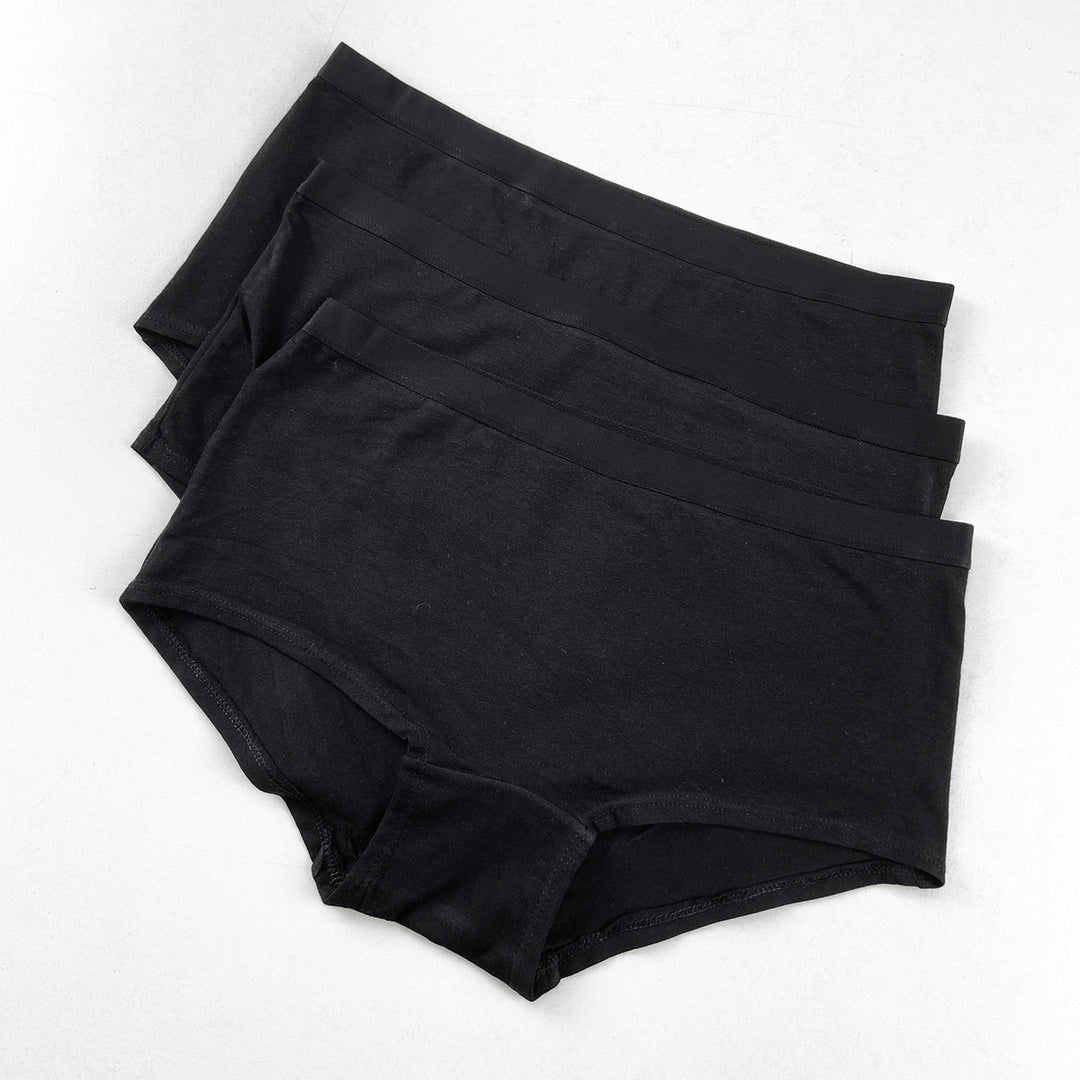 Pack of 3 Womens Cotton Full Coverage Boyshort Panty