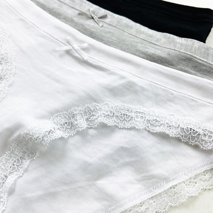 Ladies Lace Trim Brief Panty