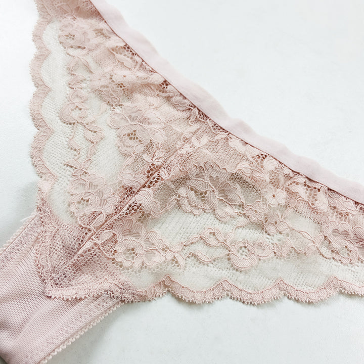 Ladies Mid Rise Lace Front Thong