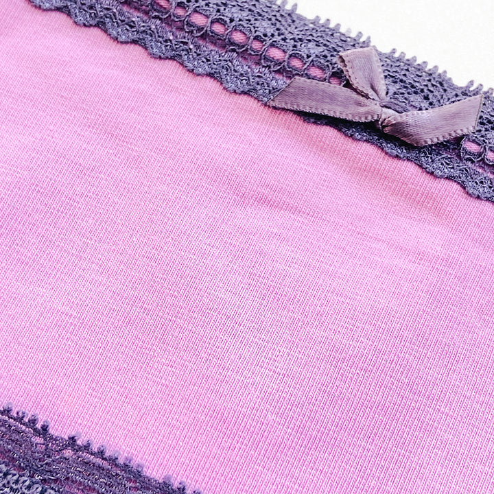 Pack of 3 Womens Soft Cotton Lace Trim Bikini Comfort Underwear Panty