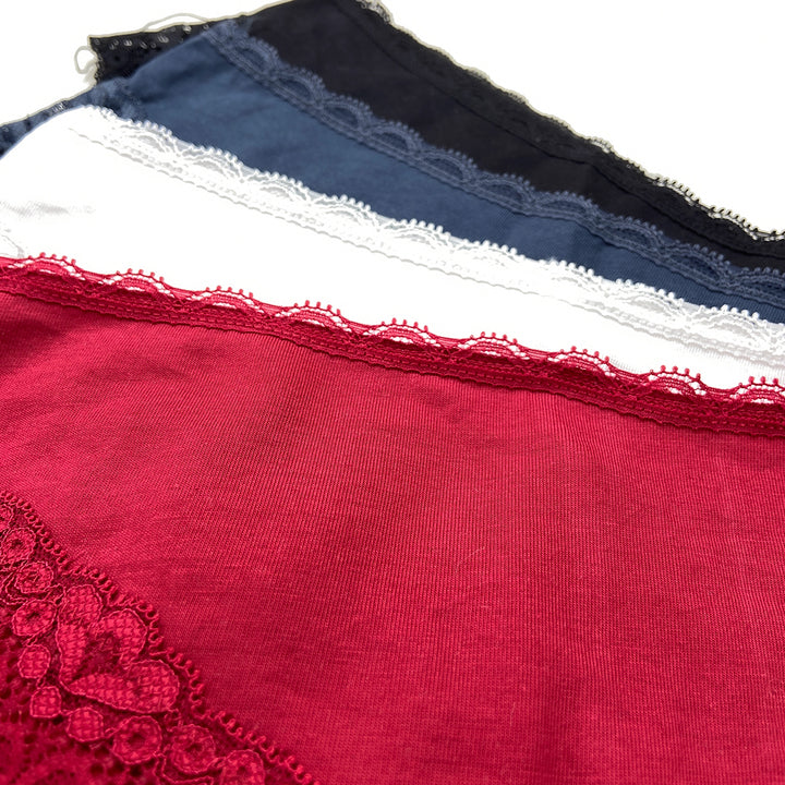 Pack of 3 Womens Premium Soft Stretch Fabric Floral Lace Panty