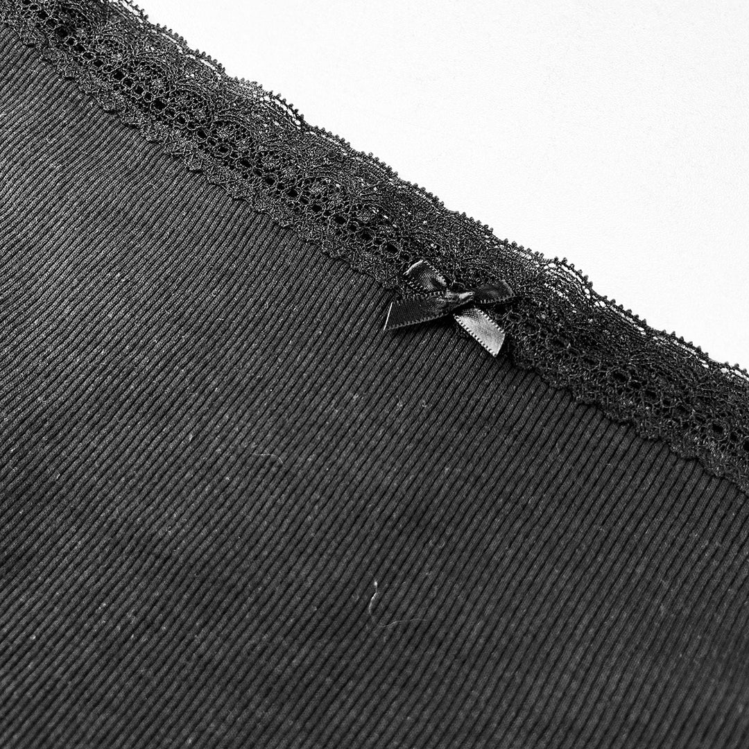 Pack of 3 Womens Ribbed Cotton Lace Waist Briefs Panty