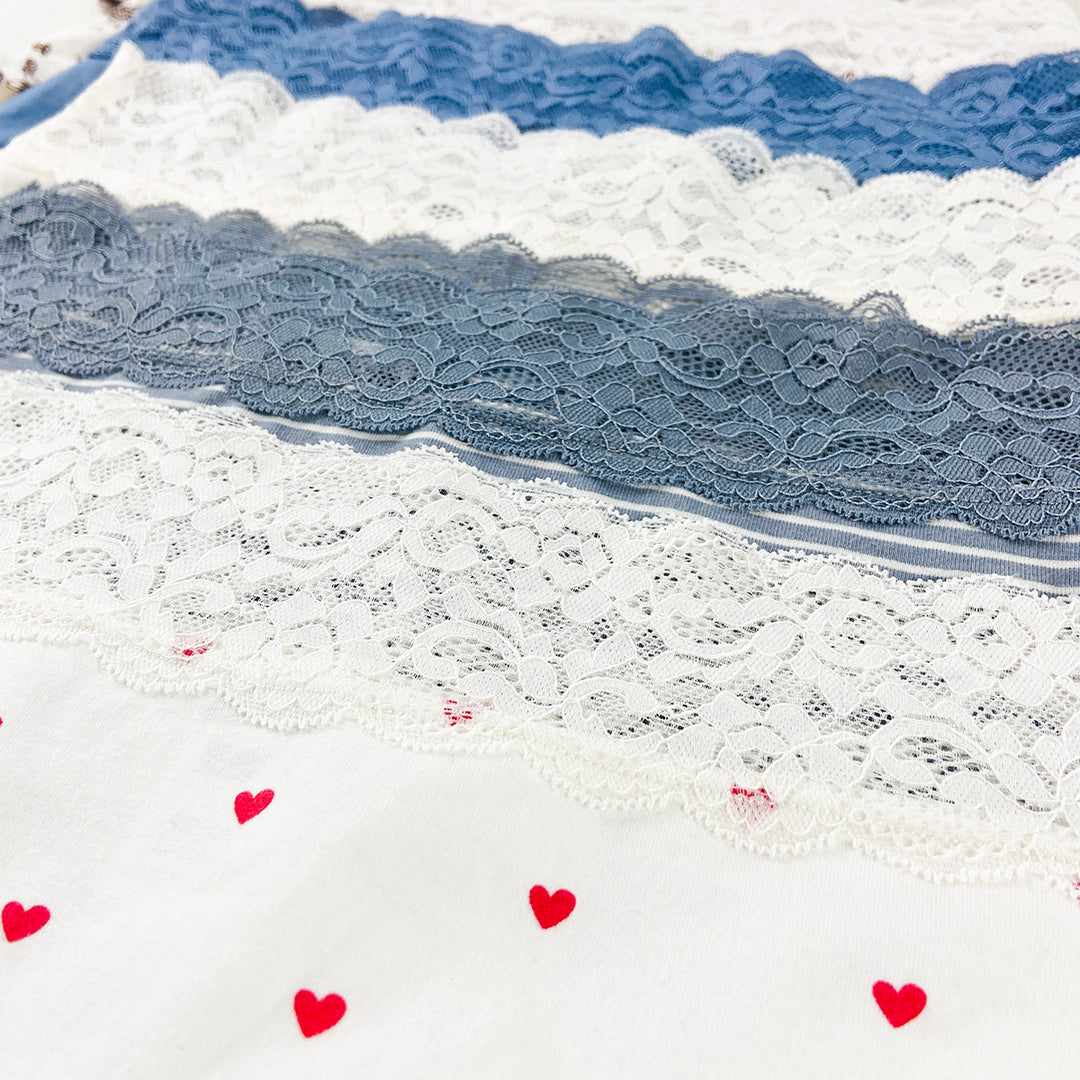 Womens Mid Waist Hipster Lace Brief Panty
