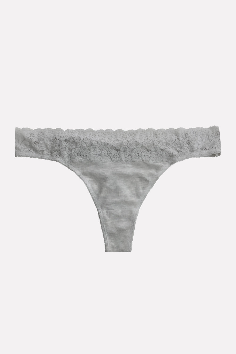 Ladies Mid Rise Lace Front Thong