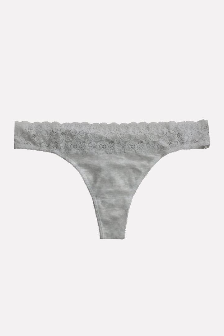 Ladies Mid Rise Lace Front Thong