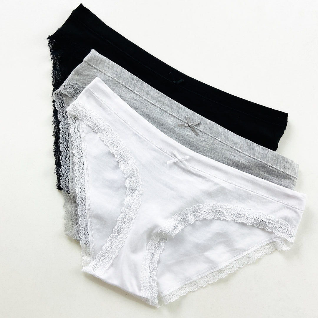 Ladies Lace Trim Brief Panty