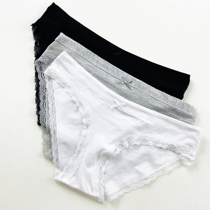 Ladies Lace Trim Brief Panty