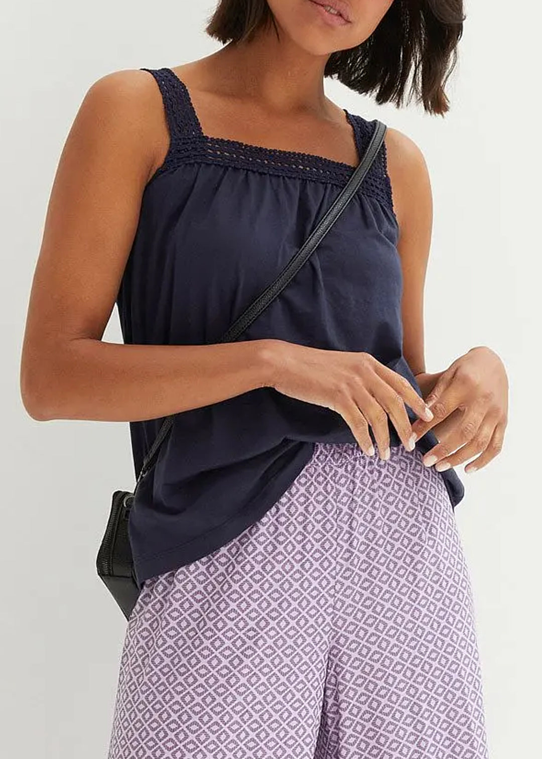 Women's Elegant Loose-Fit Lace Strap Top