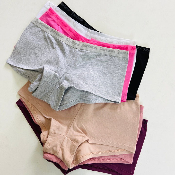 Womens 4 Pack Cotton Boyshort Brief Panty